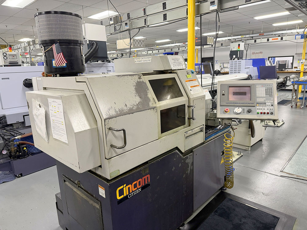 CNC Swiss machines inventory including Citizen, Star, Tornos Deco